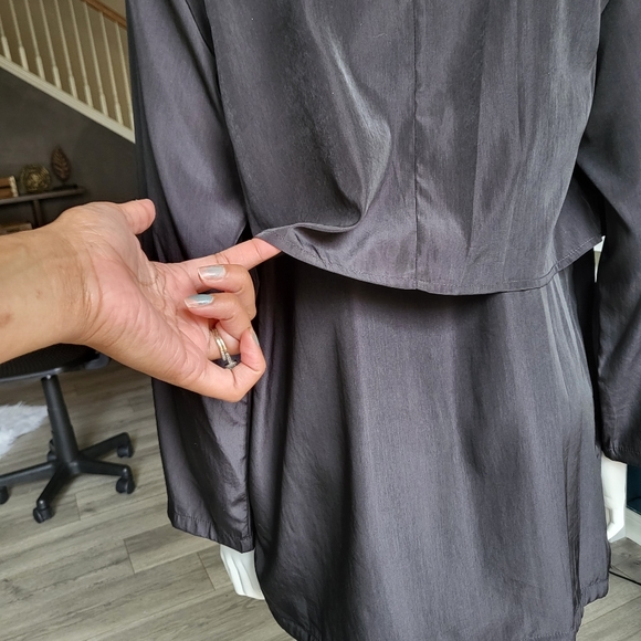 Casual Lightweight Oversized Drape Front Jacket Black size Small to M - Picture 10 of 10